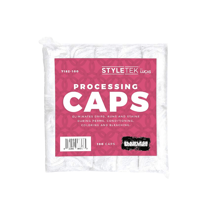 Styletek Clear Processing Caps -100pk - Styletek | Available at The Secret Garden Salon & Spa, Marlboro, NJ