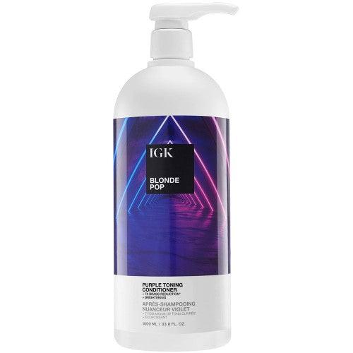 IGK BLONDE POP Purple Toning Conditioner 33.8oz - IGK Hair | Available at The Secret Garden Salon & Spa, Marlboro, NJ