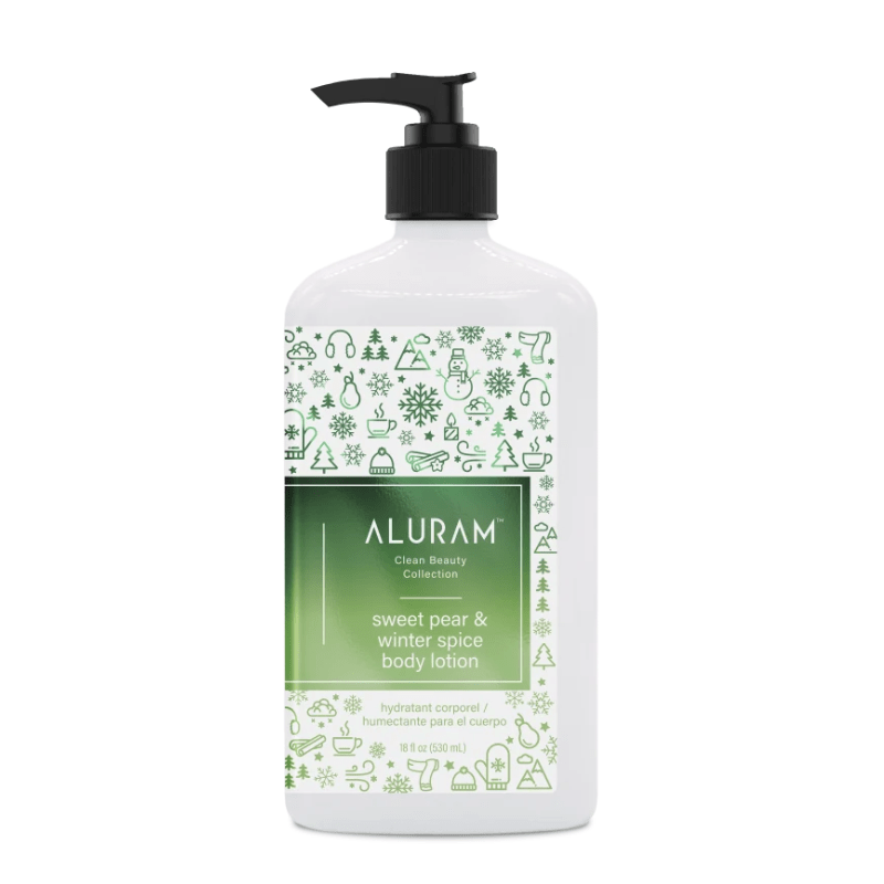 Aluram Sweet Pear & winter Spice Lotion 18oz - Aluram | Available at The Secret Garden Salon & Spa, Marlboro, NJ