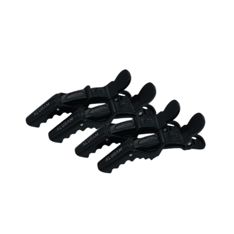 Aluram Alligator Clips Black Pack of 4