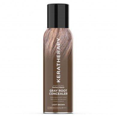 Keratherapy Perfect Match Gray Root Concealer Light Brown 3 oz | The