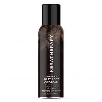 Keratherapy Perfect Match Gray Root Concealer Med/Dark Brown 3 oz |