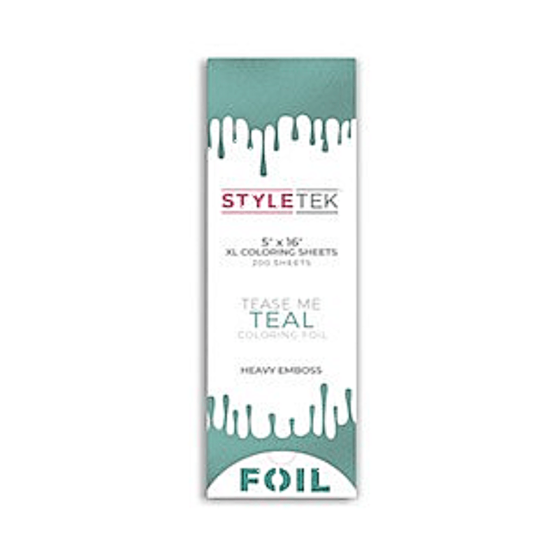 Styletek Tease Me Teal Balayage XL Sheets 200ct 5x16 - Styletek | Available at The Secret Garden Salon & Spa, Marlboro, NJ