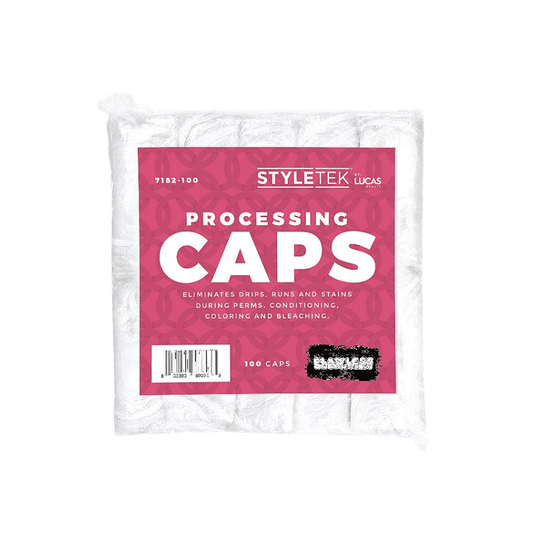 Styletek Clear Processing Caps -100pk - Styletek | Available at The Secret Garden Salon & Spa, Marlboro, NJ