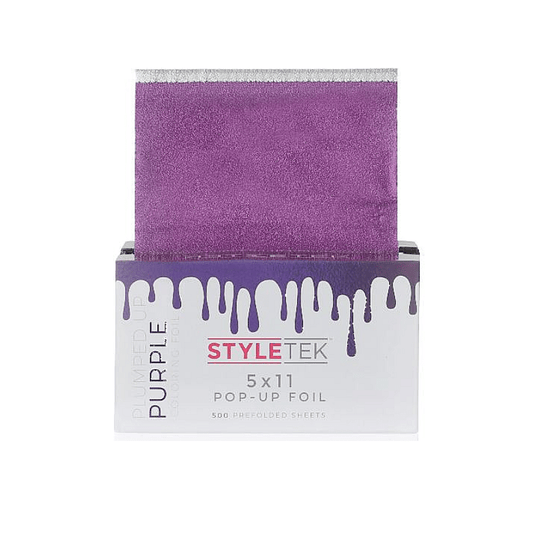 Styletek Plumped Up Purple Embossed Pop-Up Foil 500ct 5x11 - Styletek | Available at The Secret Garden Salon & Spa, Marlboro, NJ