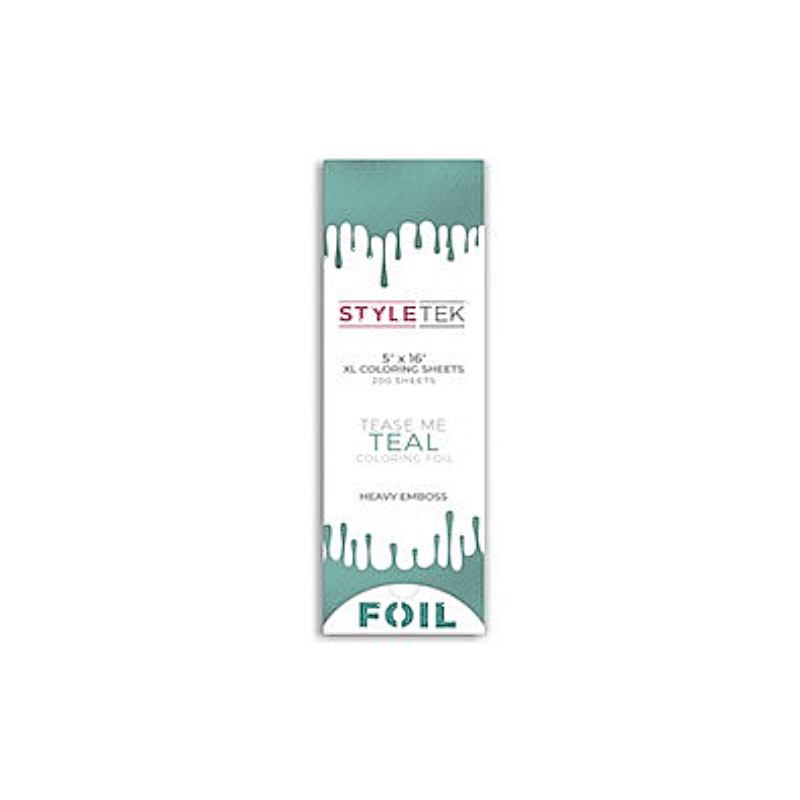 Styletek Tease Me Teal Balayage XL Sheets 200ct 5x16 - Styletek | Available at The Secret Garden Salon & Spa, Marlboro, NJ